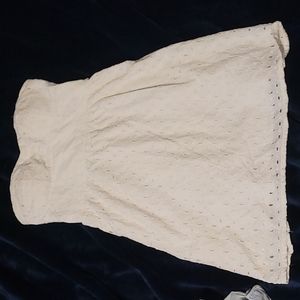 American eagle strapless white dress